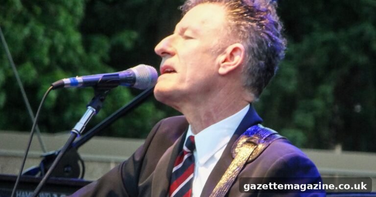 Lyle Lovett performing live on stage